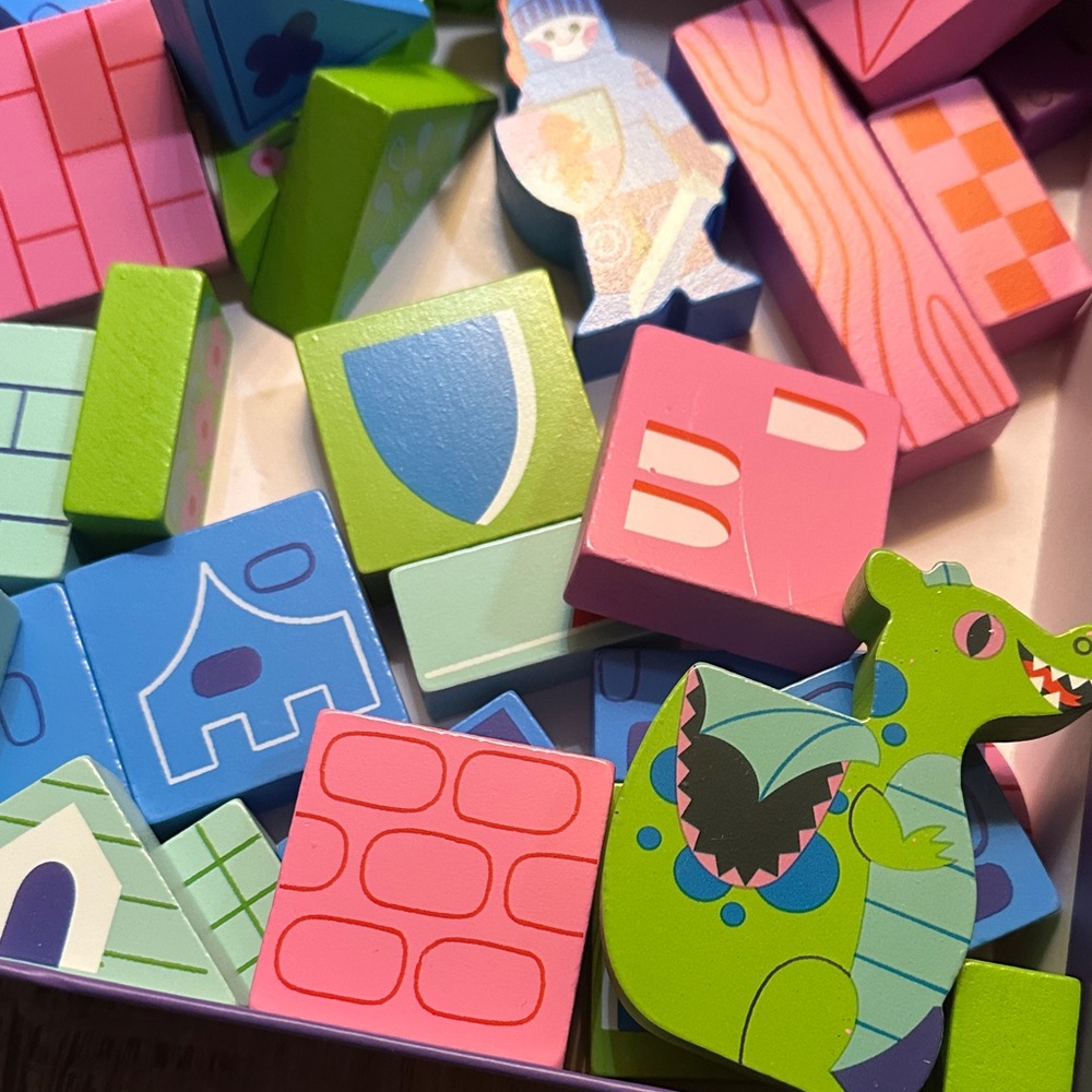 Crocodile Creek Wood Building Blocks Set - Multicolor - Picture 4 of 6